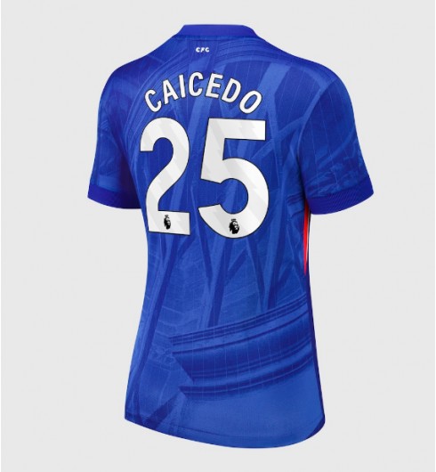 Chelsea Moises Caicedo #25 Domácí Dres pro Dámské 2025-26 Krátký Rukáv Chelsea Moises Caicedo #25 Domácí Dres pro Dámské 2025-26 Krátký Rukáv